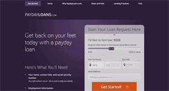 Desktop Screenshot of paydayloans.com